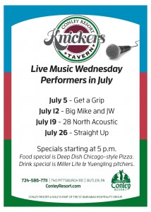 Conley - Knickers - Live Music Wednesdays - July Performers