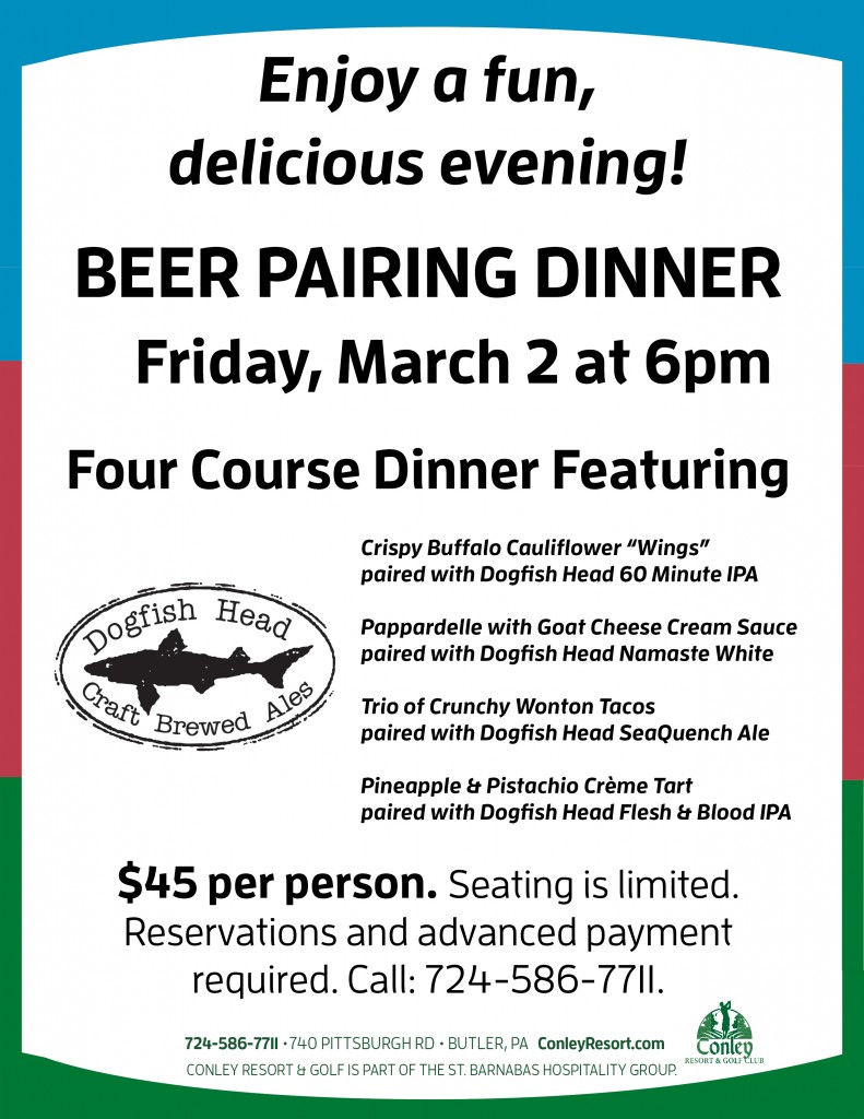 Conley - Dogfish Head - Beer Pairing Dinner