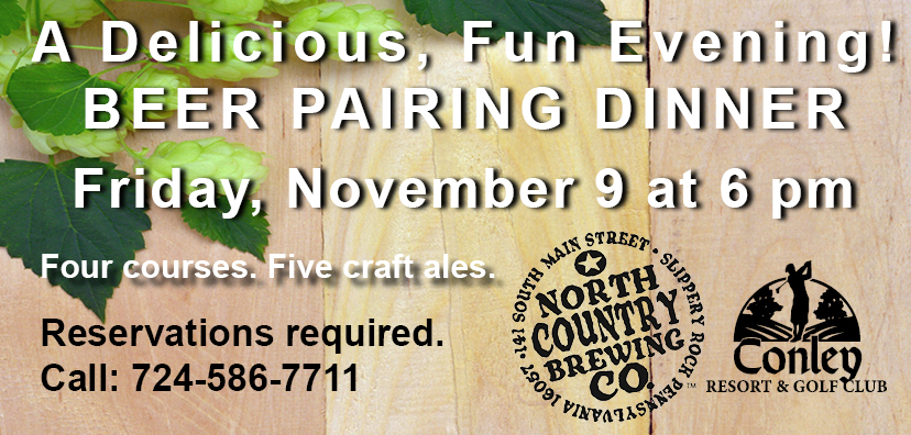 Ads - Billboard - Rt. 68 - Beer Pairing Dinner - North Country